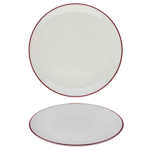 Modest Maroon Coupe Plate 28.5cm / 11.25″
