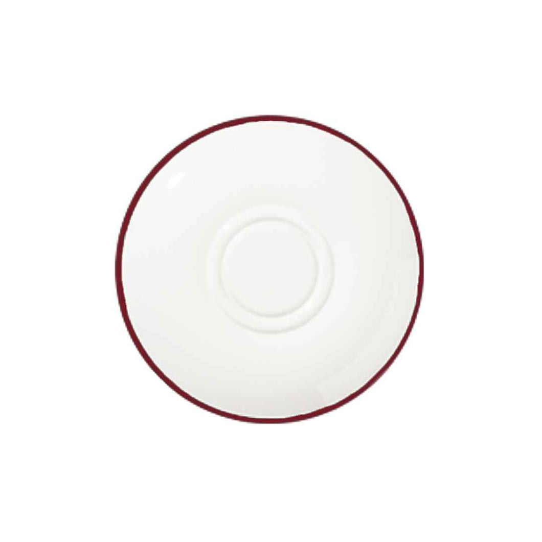 Modest Maroon Double Well Saucer 16cm / 6.25″