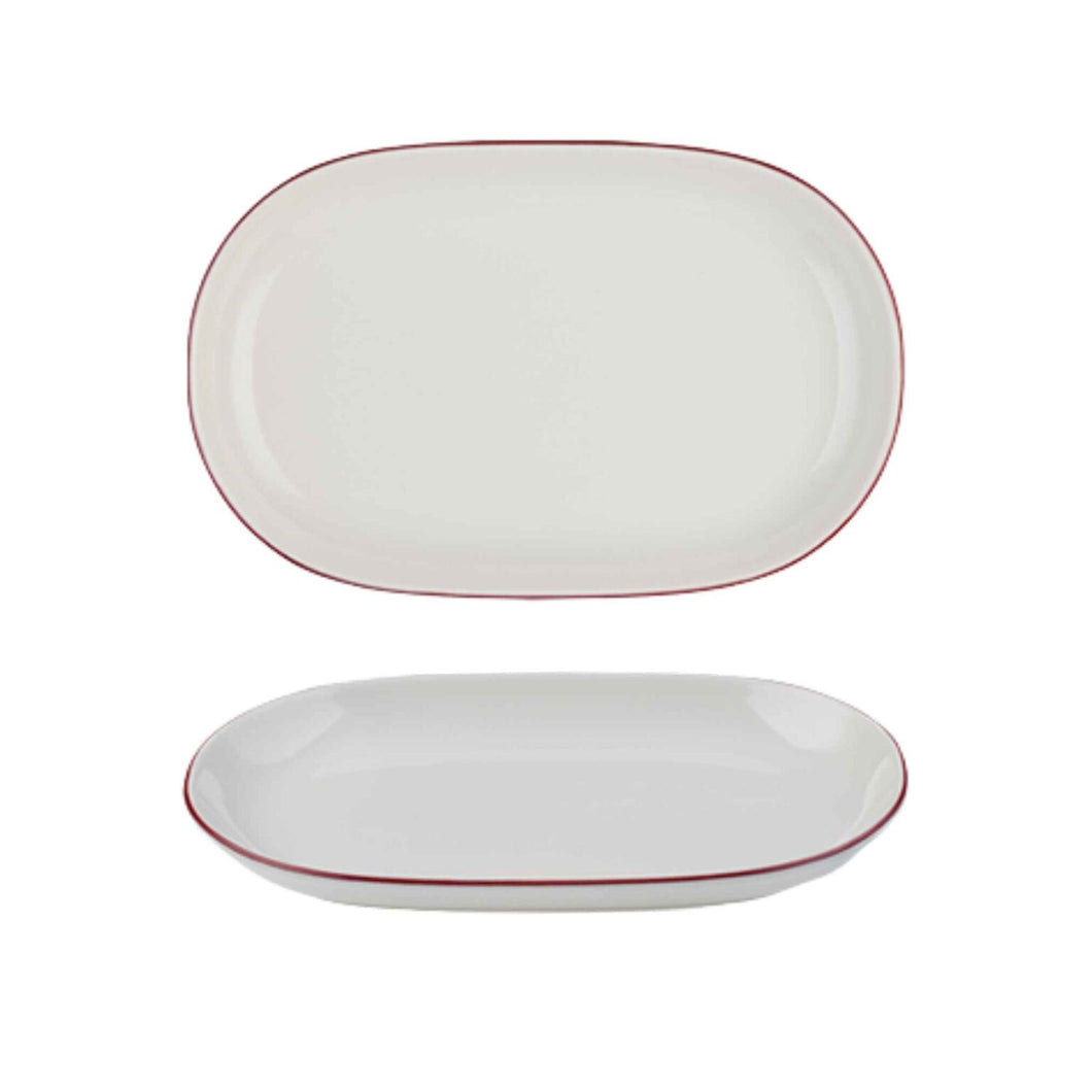 Modest Maroon Oval Platter 28 x 18cm / 11″ x 7″