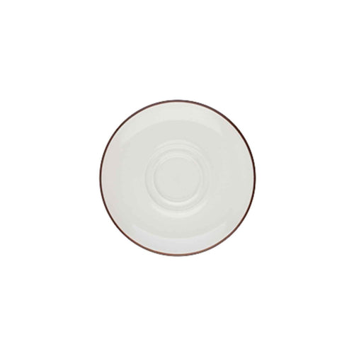 Modest Brown Double Well Saucer 16cm / 6.25″