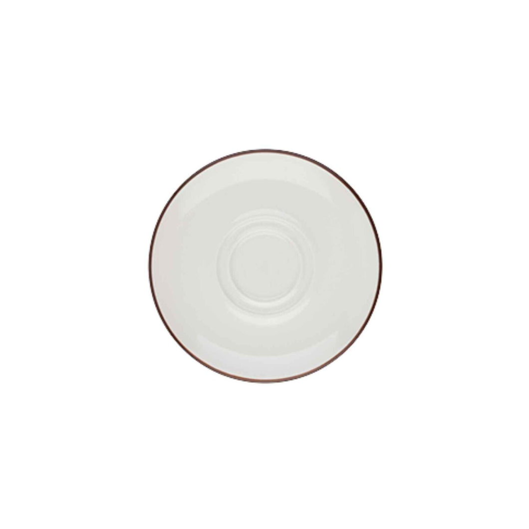 Modest Brown Double Well Saucer 16cm / 6.25″