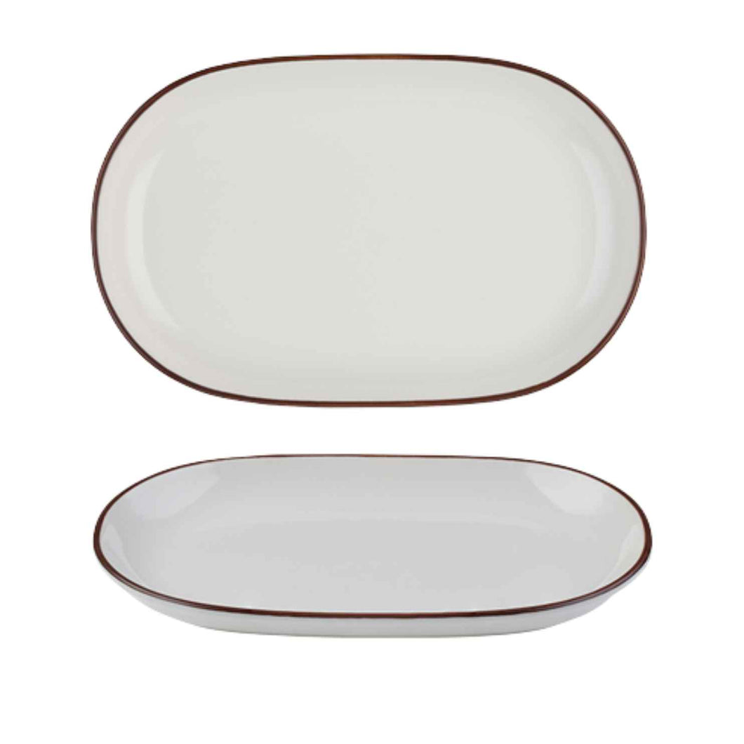 Modest Brown Oval Platter 33 x 21cm / 13″ x 8.25″