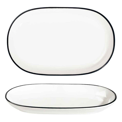 Modest Black Oval Platter 33 x 21cm / 13″ x 8.25″