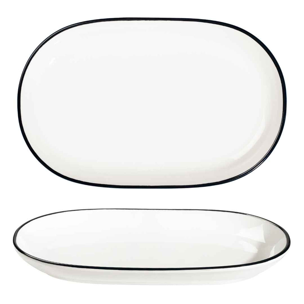 Modest Black Oval Platter 33 x 21cm / 13″ x 8.25″