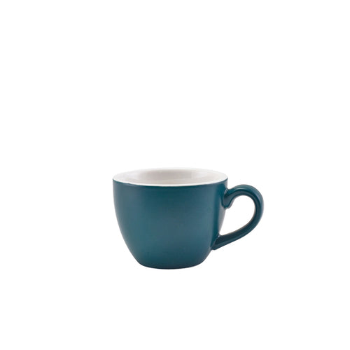 GenWare Porcelain Matt Teal Bowl Shaped Cup 9cl/ 3oz - Qty 6