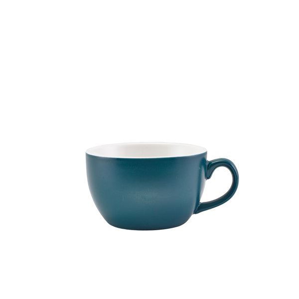 GenWare Porcelain Matt Teal Bowl Shaped Cup 25cl/ 8.75oz - Qty 6