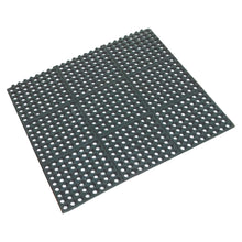 Interlocking Rubber Floor Mat Black 900 x 900 x 12mm
