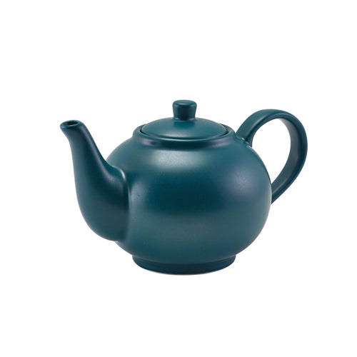 GenWare Porcelain Matt Teal Teapot 45cl/ 15.75oz - Qty 6