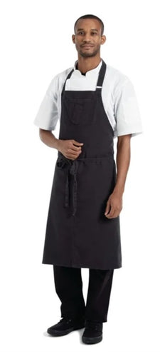 Chef Works Urban Rockford Canvas Wide Bib Apron Steel Grey
