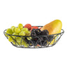 Petal Collection™ 9" Oval Serving Basket - Powder Coated (Over Steel, Black)