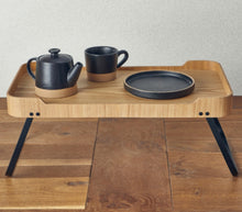 Light Wood Veneer Room Service Tray 59 x 30 x 23cm