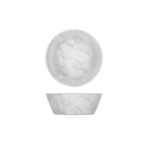 White Marble Agra Melamine Bowl 20.5 x 7.5cm- QTY 6