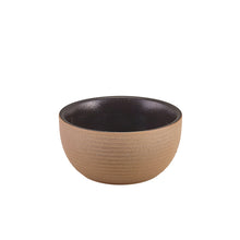 Kava Black Stoneware Ribbed Round Bowl 11.5cm - Qty 6