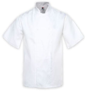 Short Sleeve Classic Chef Jacket - White