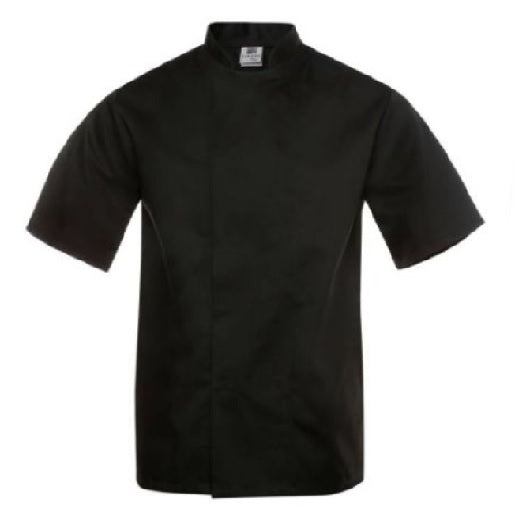 Short Sleeve Classic Chef Jacket - Black
