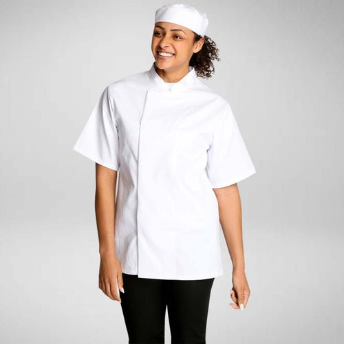 Short Sleeve Classic Chef Jacket - White