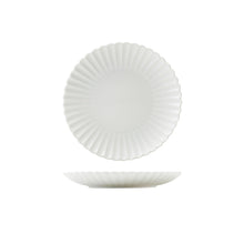 Incise Porcelain Scalloped Coupe Plate 20cm - Qty 6