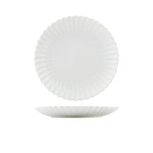 Incise Porcelain Scalloped Coupe Plate 26cm - Qty 6