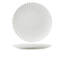 Incise Porcelain Scalloped Coupe Plate 30cm - Qty 6