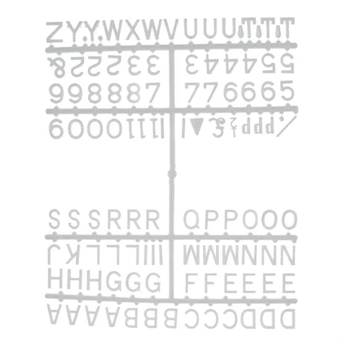 Peg Board Lettering 12mm White (Pack of 6)