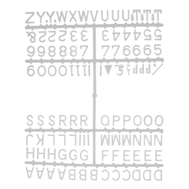 Peg Board Lettering 12mm White (Pack of 6)