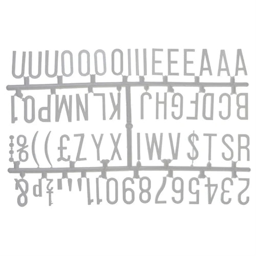Peg Board Letters 31mm Letter Set White (Pack of 6)