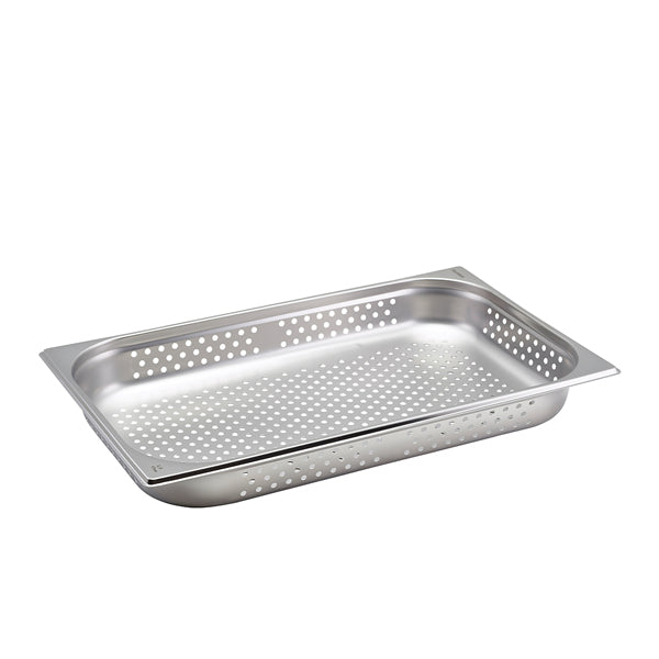 Perforated Stainless Steel Gastronorm Pan 1/1 - 65mm Deep