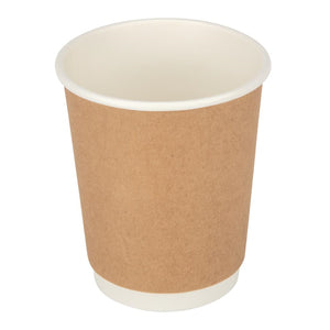 Fiesta Recyclable Coffee Cups Double Wall Kraft 8oz (Pack of 500)