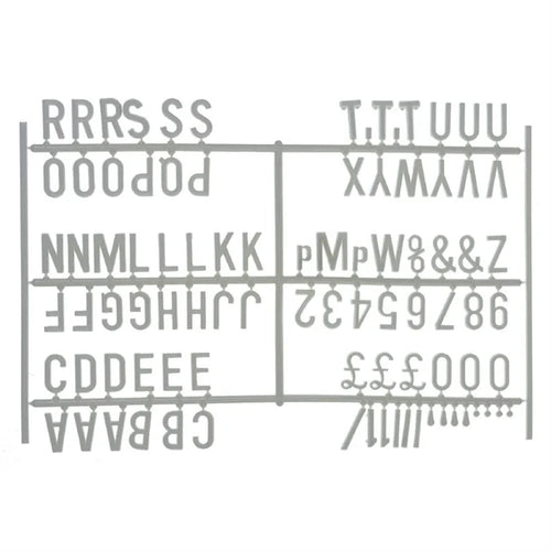 Peg Board Lettering 20mm White (Pack of 6)