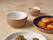 Kava White Stoneware Ribbed Round Bowl 11.5cm - Qty 6