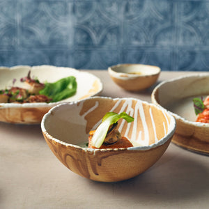 Terra Porcelain Roko Sand Bowl 15cm - Qty 4