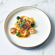 Terra Porcelain Aqua Blue Two Tone Presentation Plate 26cm - Qty 6