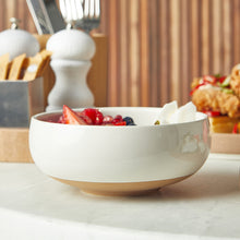 GenWare Kava White Stoneware Belly Bowl 14.5cm - Qty 6