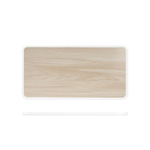 White Oak White Tokyo Melamine Bento Box Lid 34.8 x 18cm-QTY 6