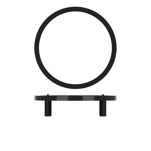 Black Luxor Metal Round Riser 28.5 x 7cm