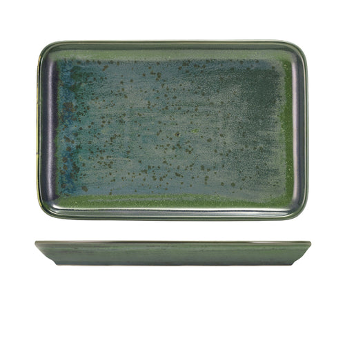 Terra Porcelain Aqua Green Rectangular Platter 30 x 20cm - Qty 3