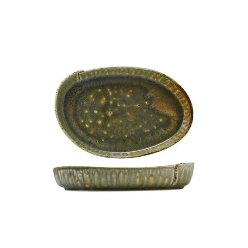 Kozo Porcelain Midori Oval Plate 23cm - Qty 6