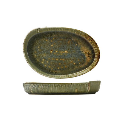 Kozo Porcelain Midori Oval Plate 28cm - Qty 6