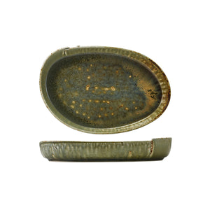 Kozo Porcelain Midori Oval Plate 28cm - Qty 6