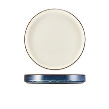 Terra Porcelain Aqua Blue Two Tone Presentation Plate 21cm - Qty 6