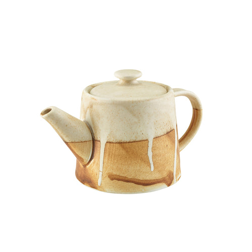 Terra Porcelain Roko Sand Teapot 50cl/17.6oz - Qty 6