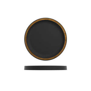 Copper/Black Utah Melamine Round Tray 23cm