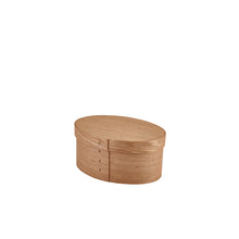 Light Wood Veneer Oval Bread Box
