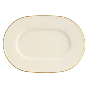 Line Gold Band Oval Plate 25cm - Pack Of 6