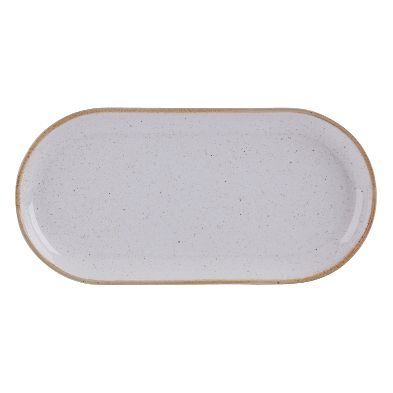 Stone Narrow Oval Plate 32x20cm/12.5x8''