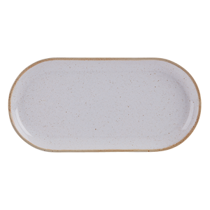 Stone Narrow Oval Plate 30cm