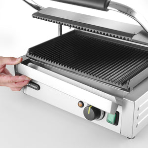 Hendi Large Ribbed Contact Grill