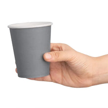 Fiesta Recyclable Coffee Cups Single Wall Charcoal 225ml / 8oz  (Pack of 1000)