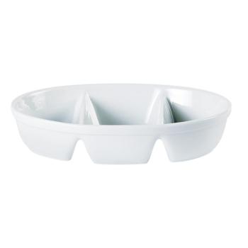 Oval 3 Division Dish 24cm/9.5''