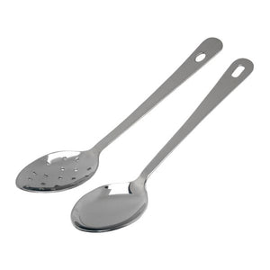 S/St.Perforated Spoon 12" With Hanging Hole